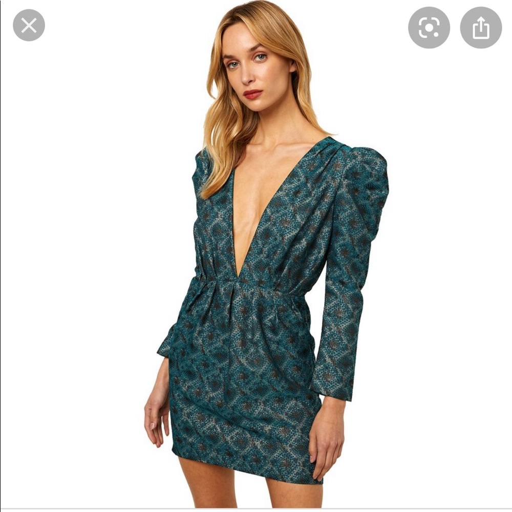 Misa Charlize Dress (Metallic Snake Print)